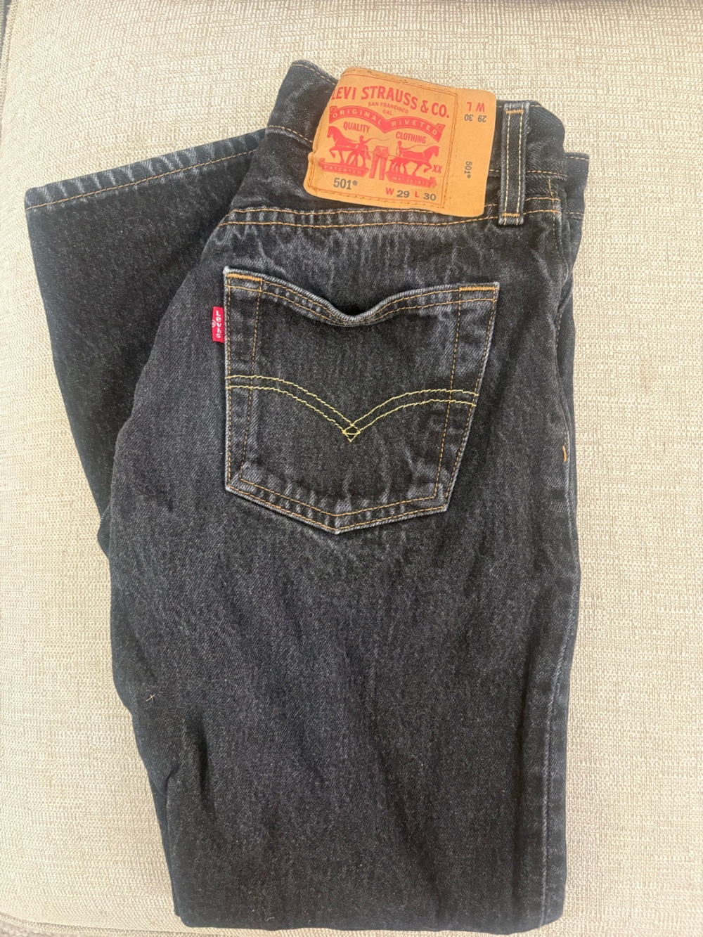 Boys Dark Gray Wash Jeans - Classic Straight Fit